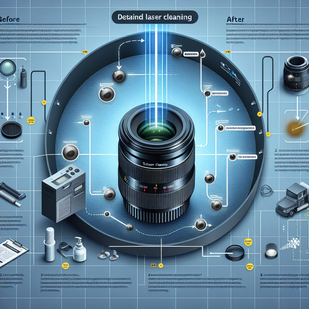 Laser cleaning for removing contaminants from optical lenses